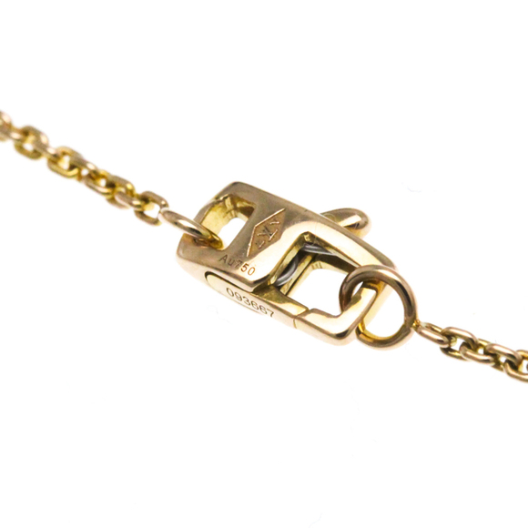 LOUIS VUITTON 18k Gold Diamond Monogram Necklace - Picture 9 of 12